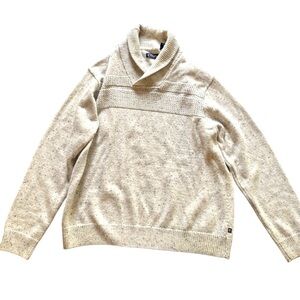 Chaps Classic Fit Textured Shawl Collar Sweater Size XL